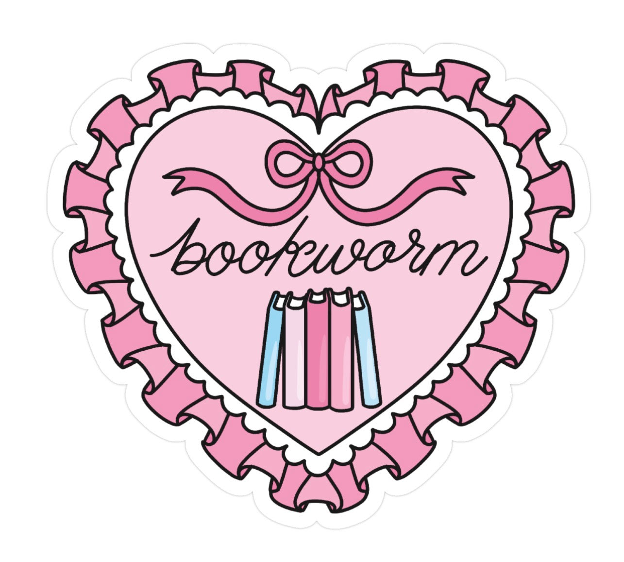 Bookworm Weatherproof Sticker