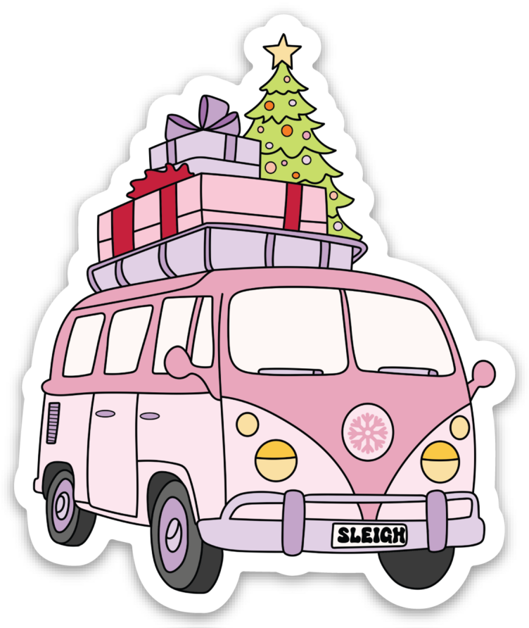 Christmas Van | Weatherproof Sticker