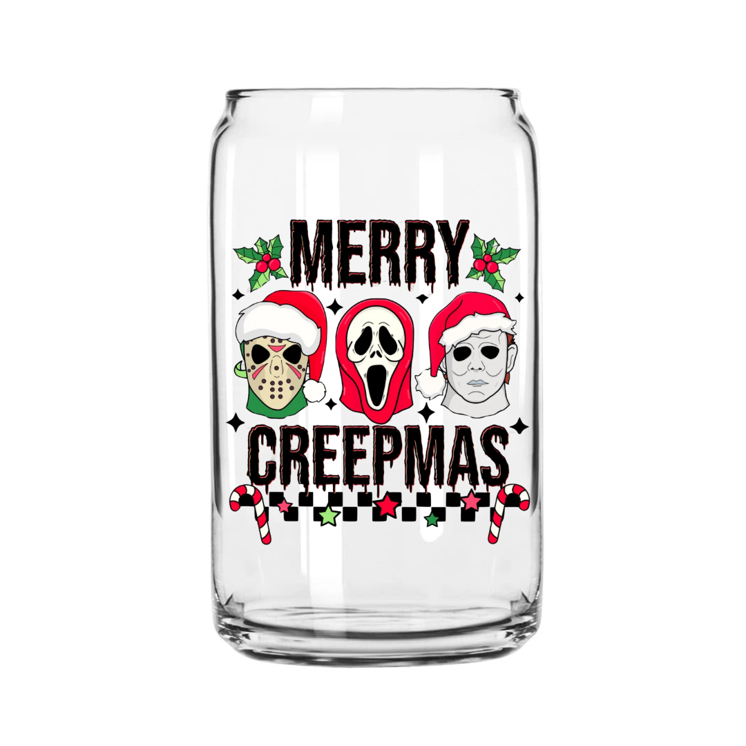 Merry Creepmas Glass Can