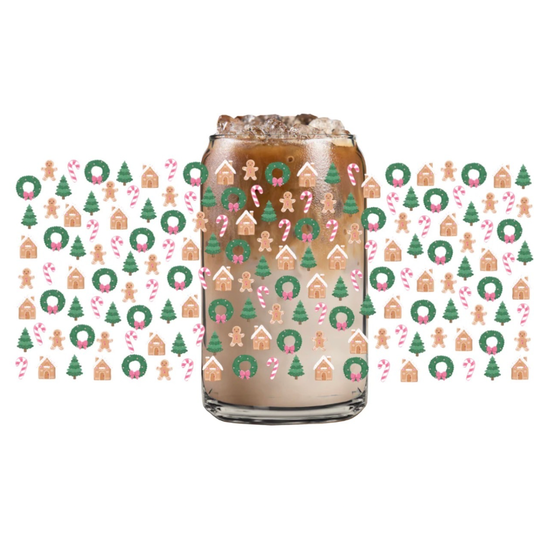 Mini Christmas Glass Can