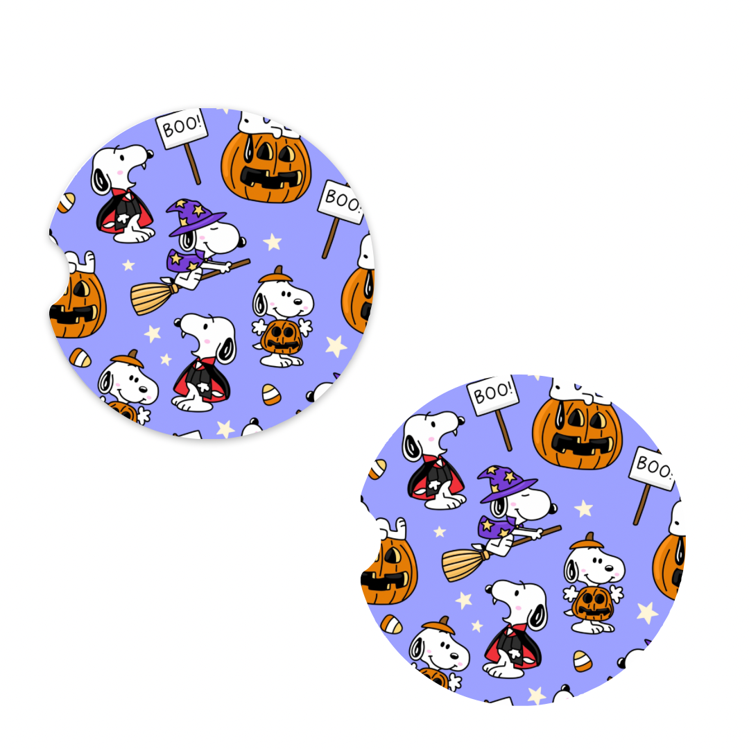 Fall Snoop Car Coasters