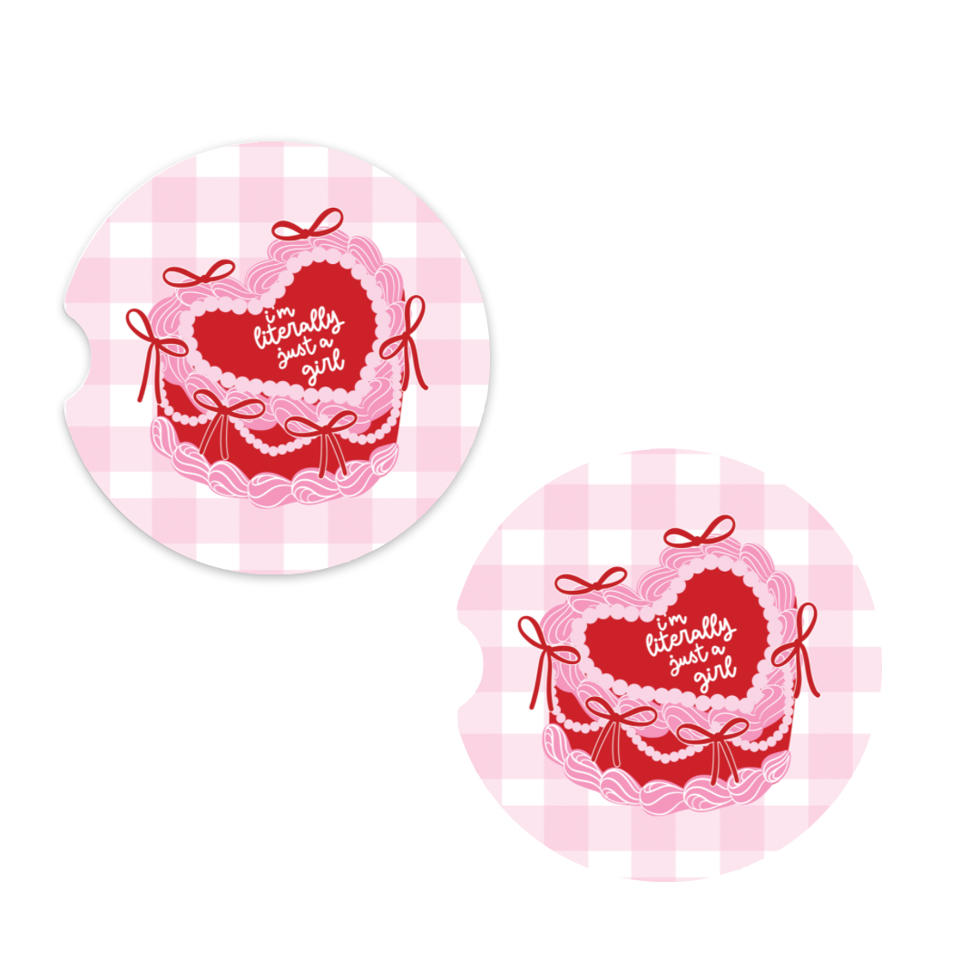Literally Just A Girl Car Coasters