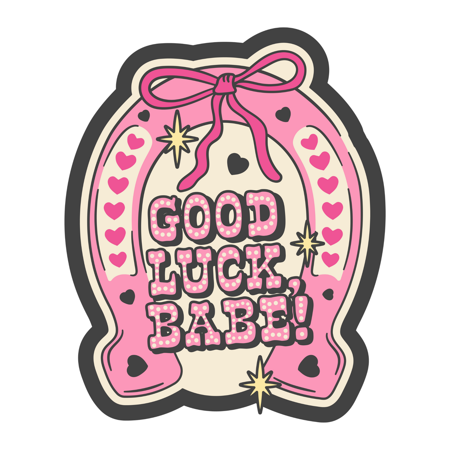 Good Luck Babe Weatherproof Sticker