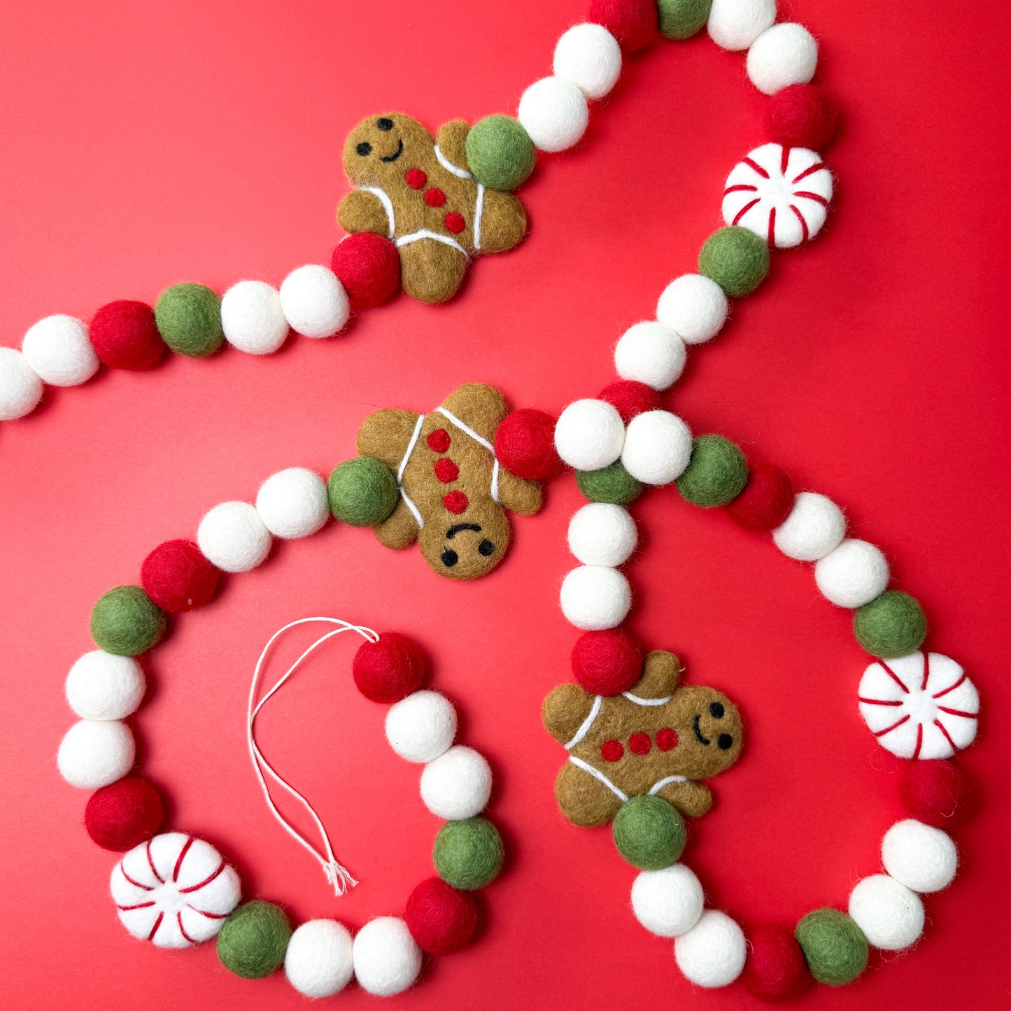 Gingerbread Felt Garland