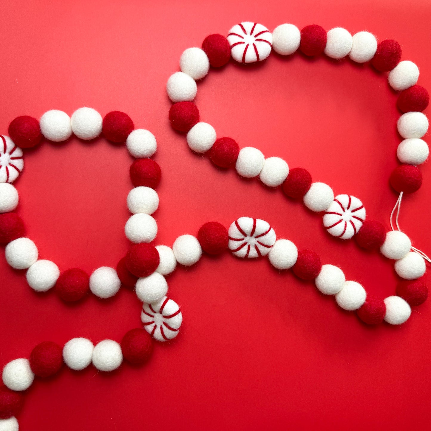 Candy Cane Felt Garland