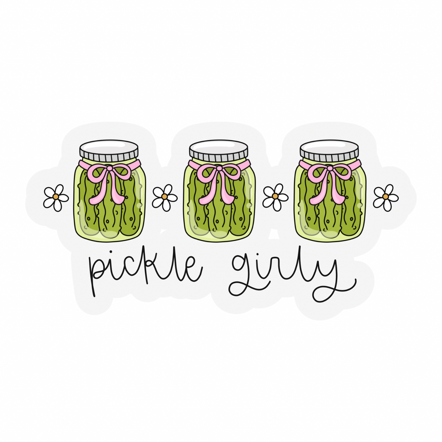 Pickle Girly Weatherproof Sticker