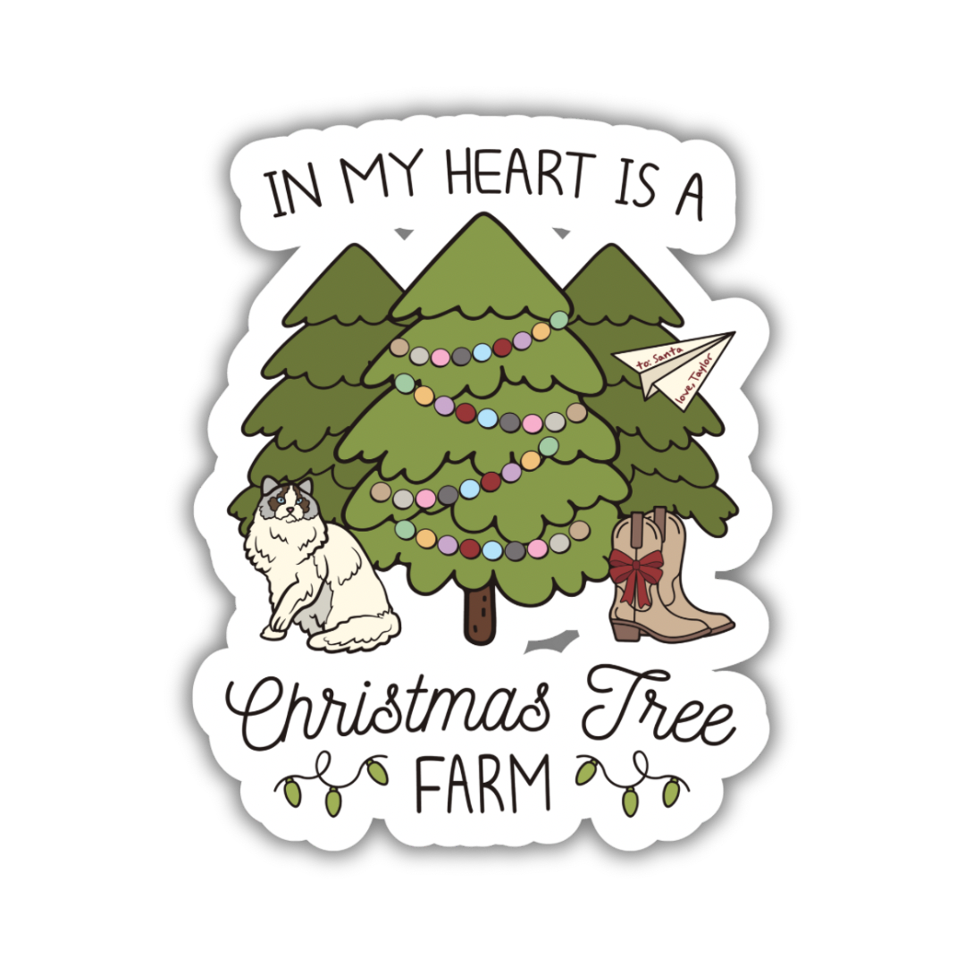 Christmas Tree Farm Weatherproof Sticker