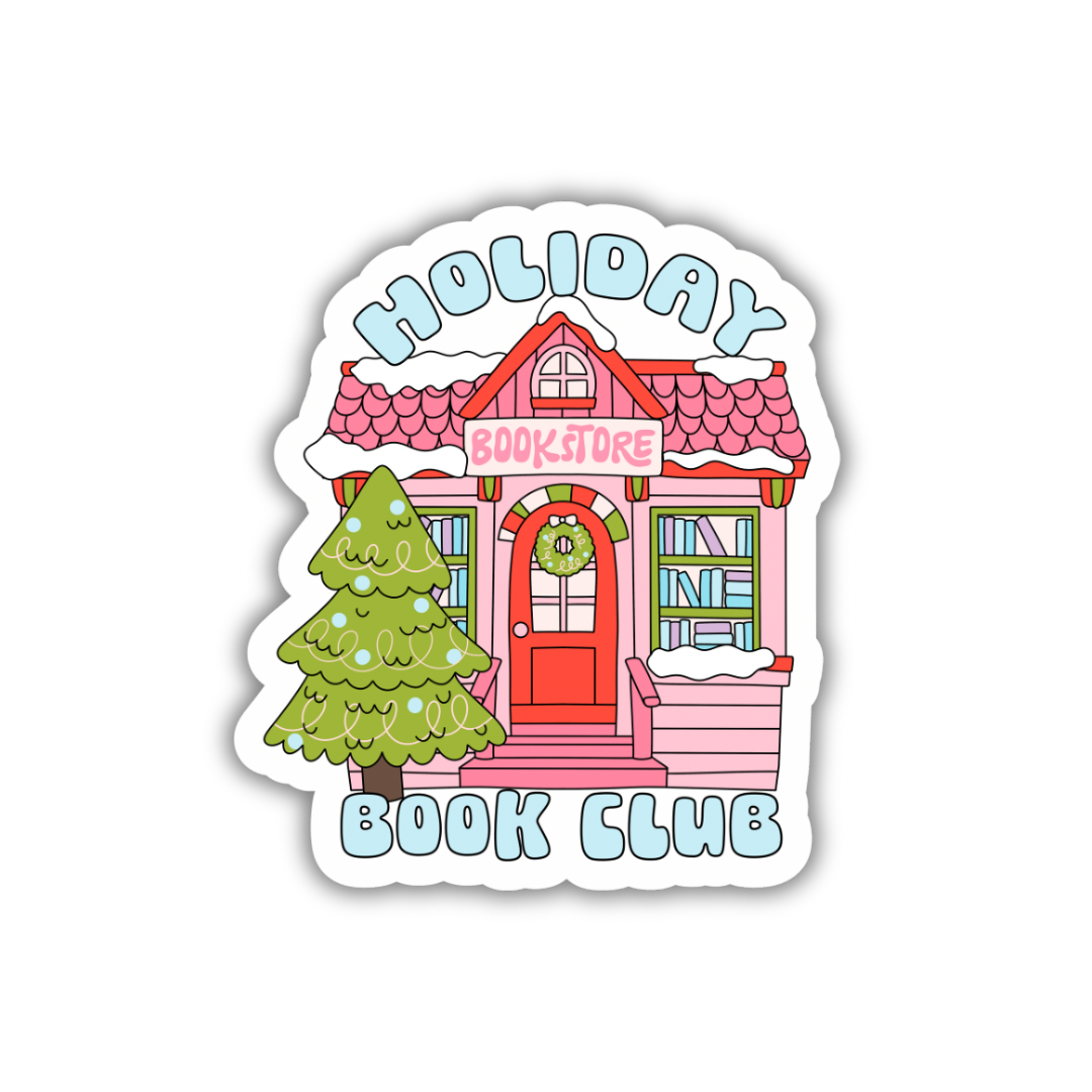 Holiday Book Club Mini Weatherproof Sticker