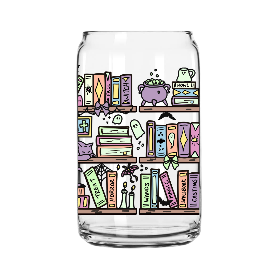 Spooky Shelf Glass Can