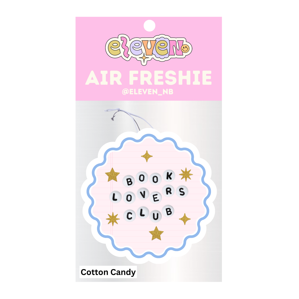 Book Lover Club Air Freshie Cotton Candy Scent
