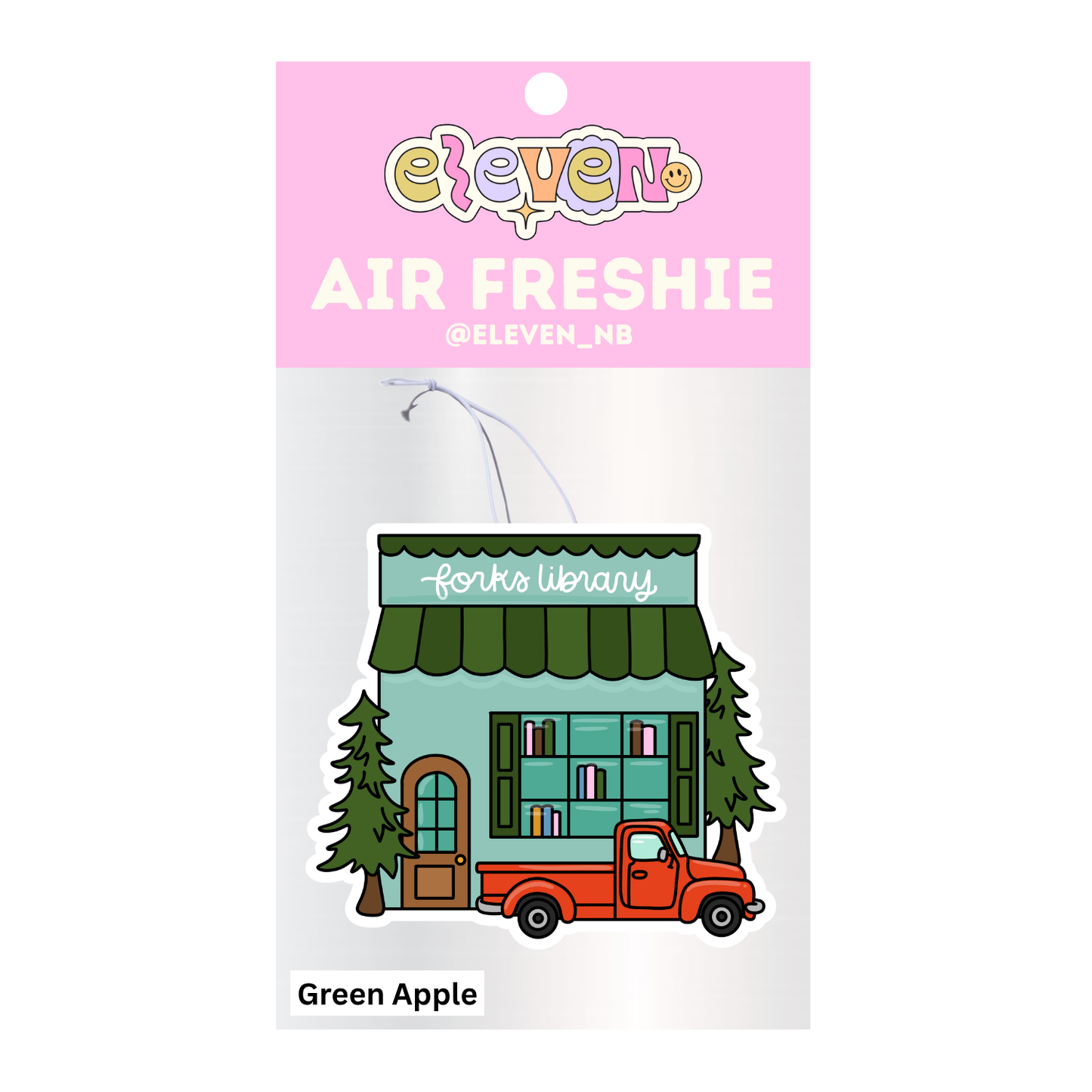 Forks Library Air Freshie Green Apple Scent