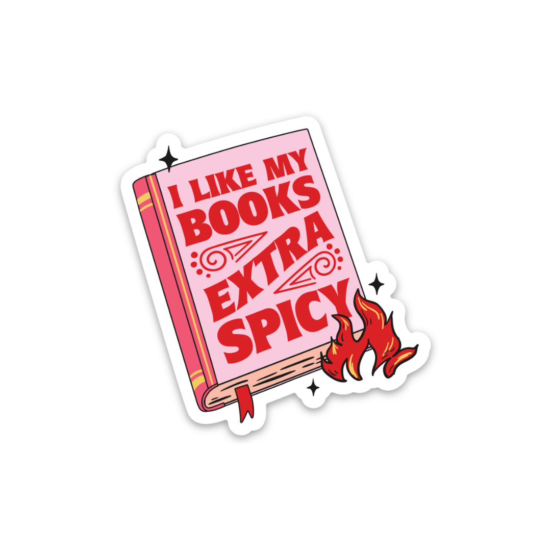 I Like My Books Extra Spicy | Mini Kindle Sticker