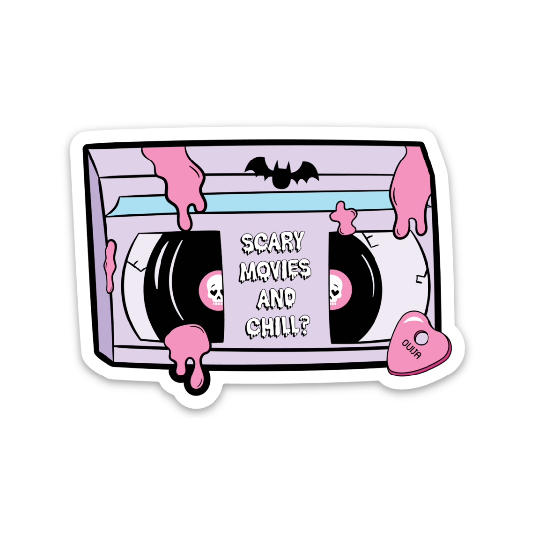 Scary Movies And Chill| Weatherproof Sticker