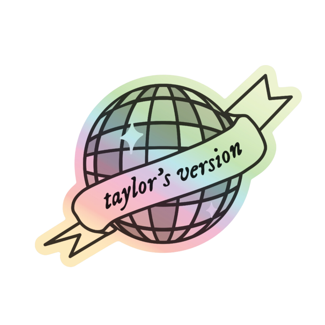 Taylor’s Version Holographic Disco Ball | Weatherproof Sticker