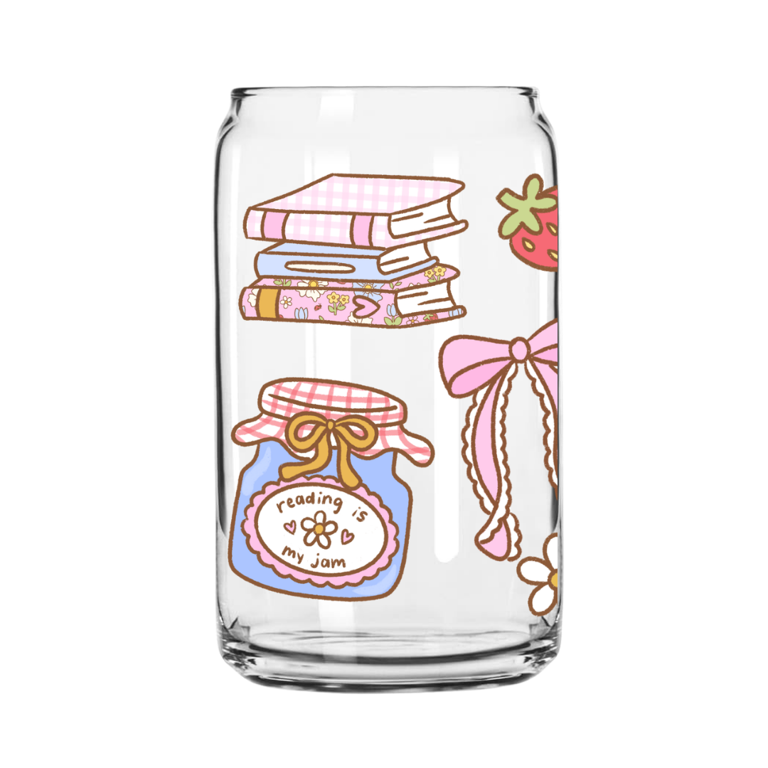 Summer Reading Glass Can