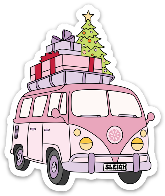 Christmas Van | Weatherproof Sticker