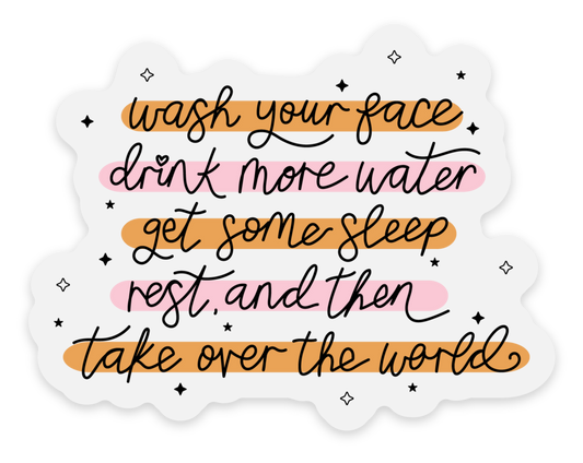 Take Over The World | Clear Weatherproof Sticker