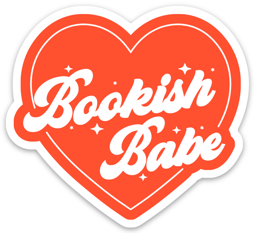 Bookish Babe Heart | Weatherproof Sticker