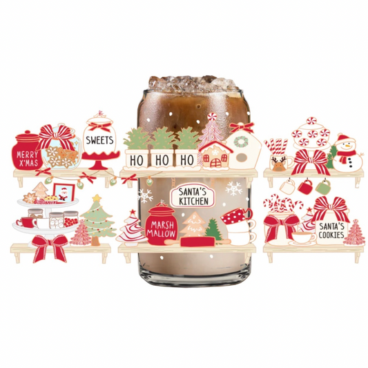 Santa’s Kitchen Glass Can