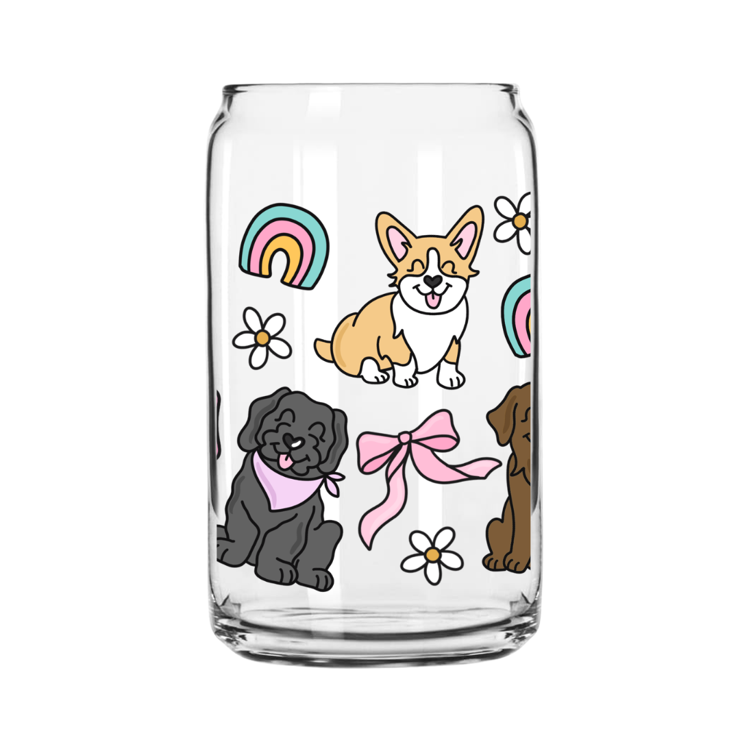 Dog Mom Glass Can