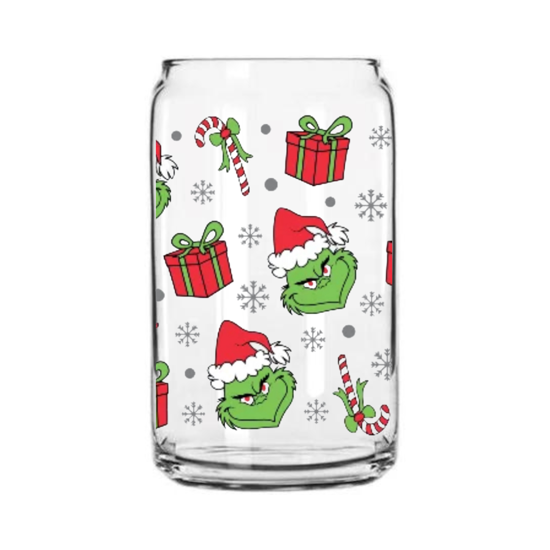 Grinchy Presents Glass Can