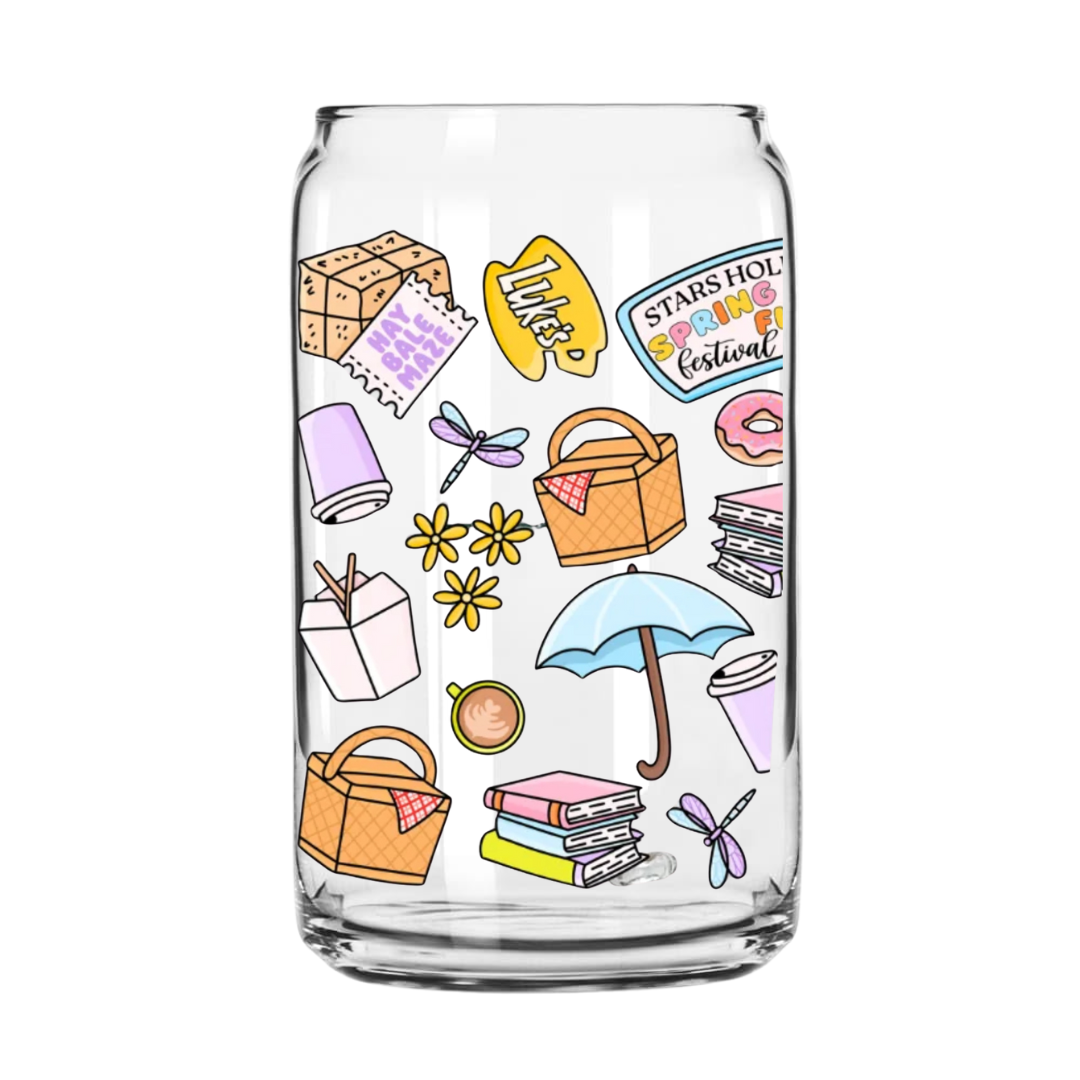 Spring Fling Glass Can