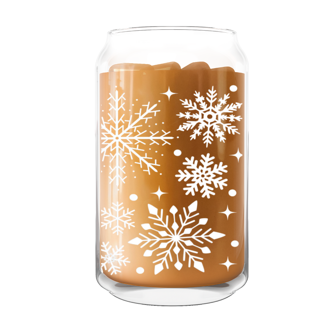 Snowflake Glass Can
