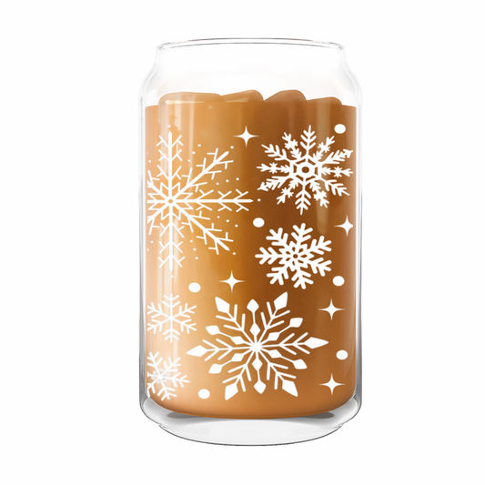 Snowflake Glass Can