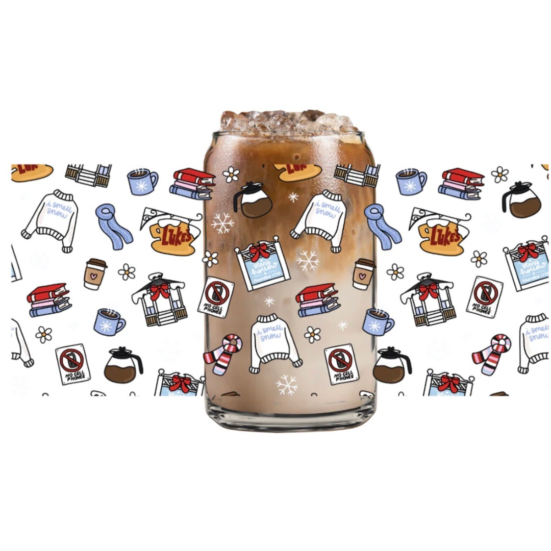 Stars Hollow Winter Glass Can