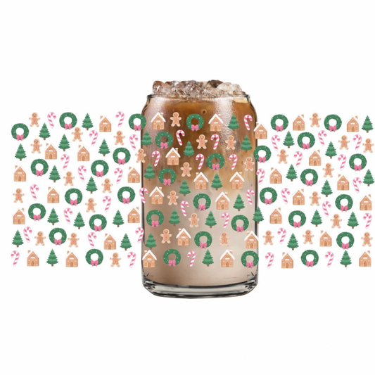 Mini Christmas Glass Can