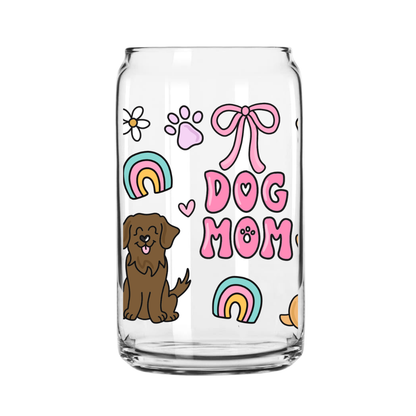 Dog Mom Glass Can