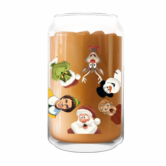 Christmas Friends Glass Can