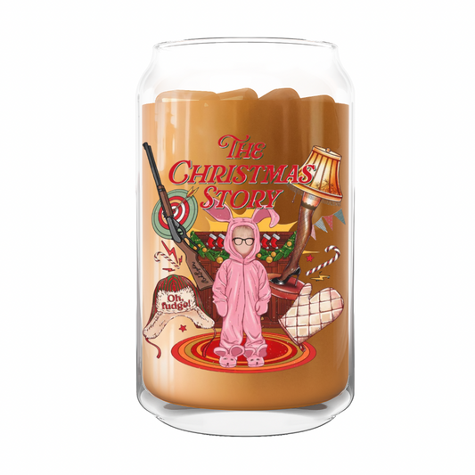 Christmas Story Glass Can