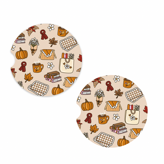 Fall Vibes Car Coaster
