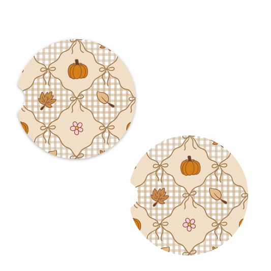 Pumpkin Patch Car Coasters