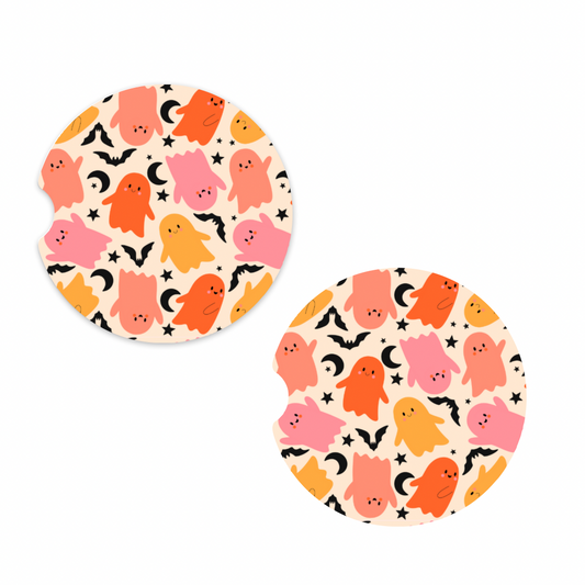 Orange Ghost Car Coaster