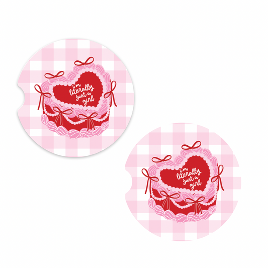 Literally Just A Girl Car Coasters