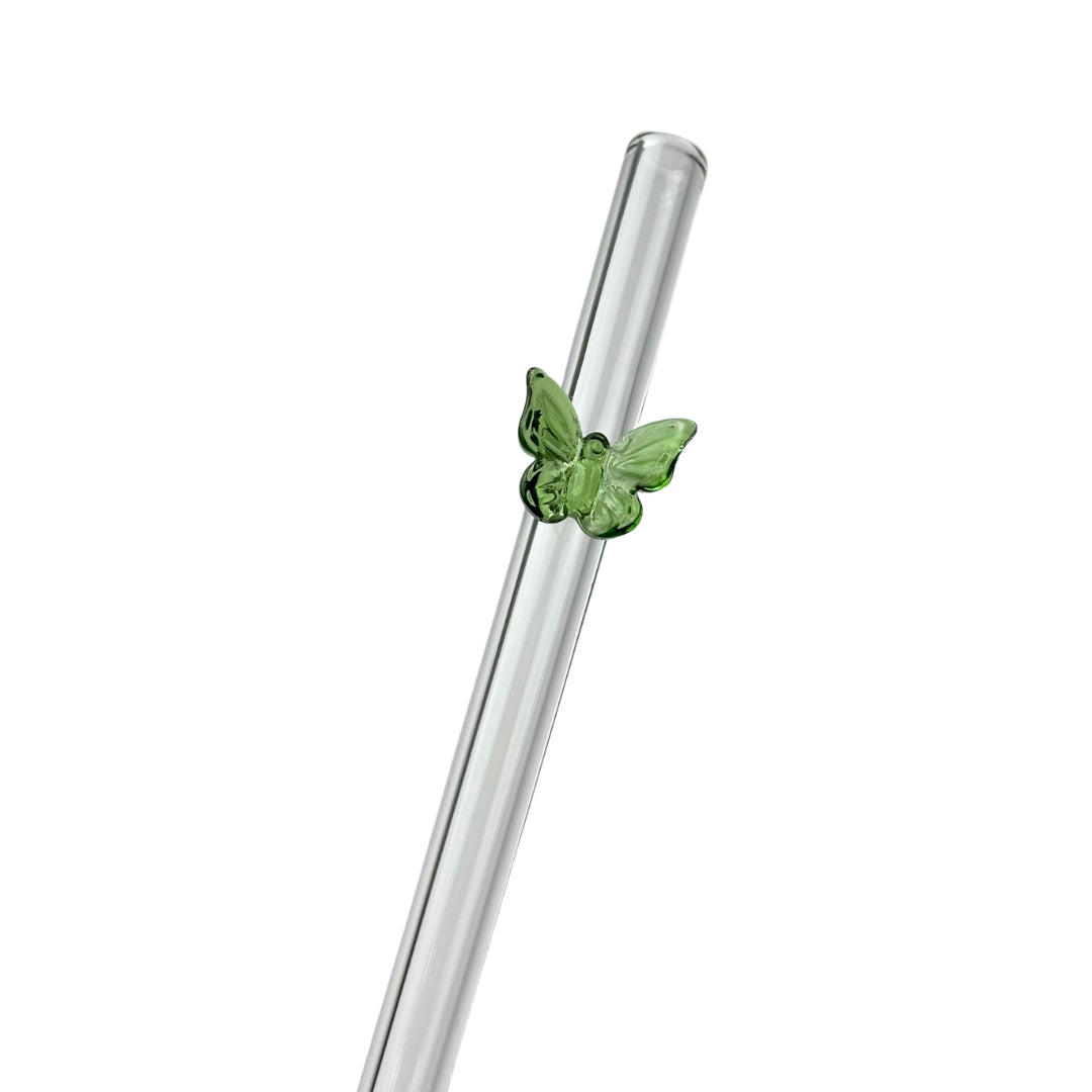 Glass Charm Straw