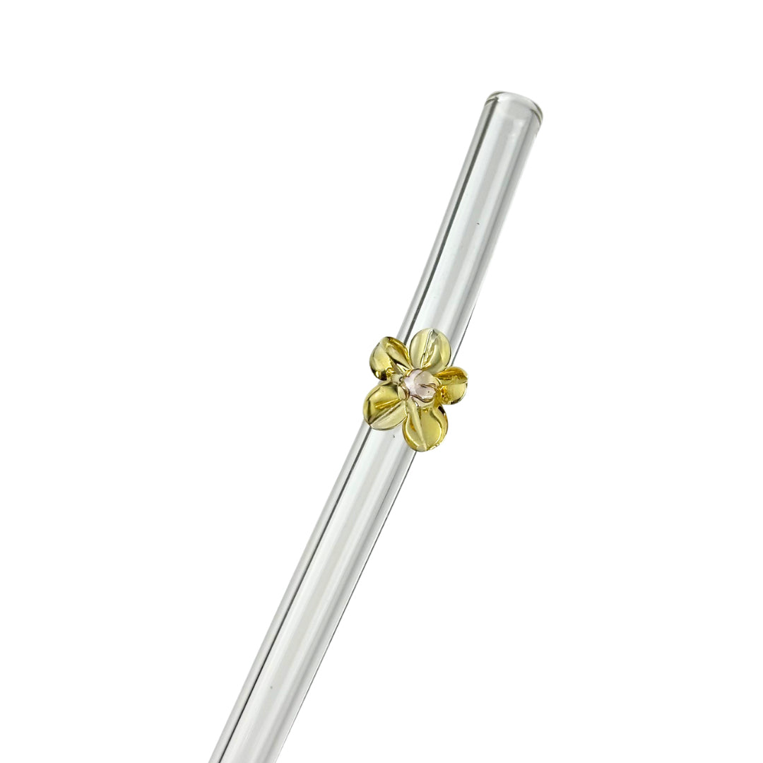 Glass Charm Straw