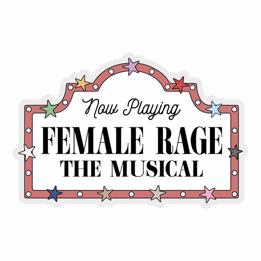 Female Rage Weatherproof Sticker