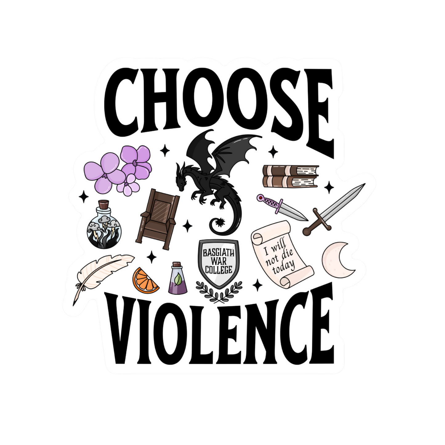 Choose Violance Weatherproof Sticker