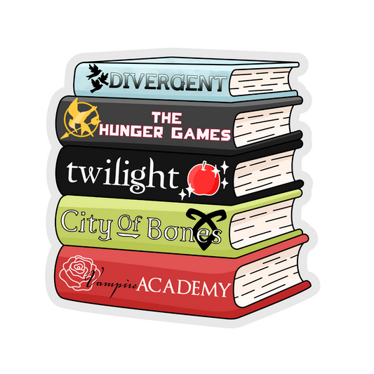 Book Stack Weatherproof Sticker