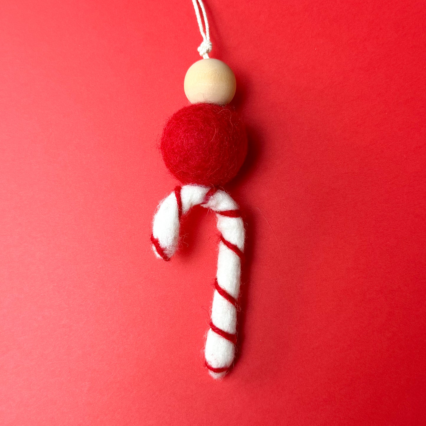 Candy Cane Hanging - Red Ball