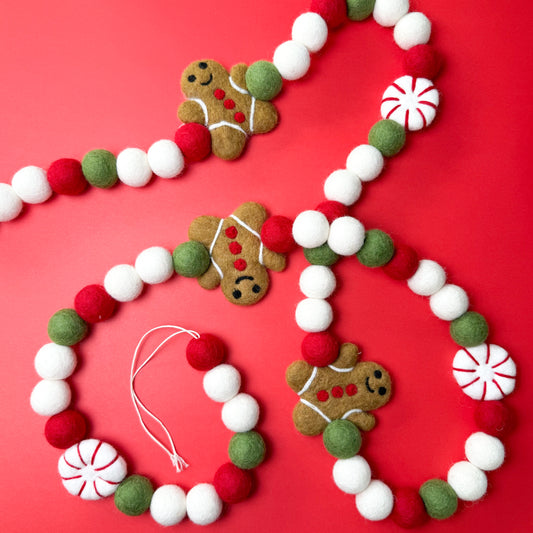 Gingerbread Felt Garland