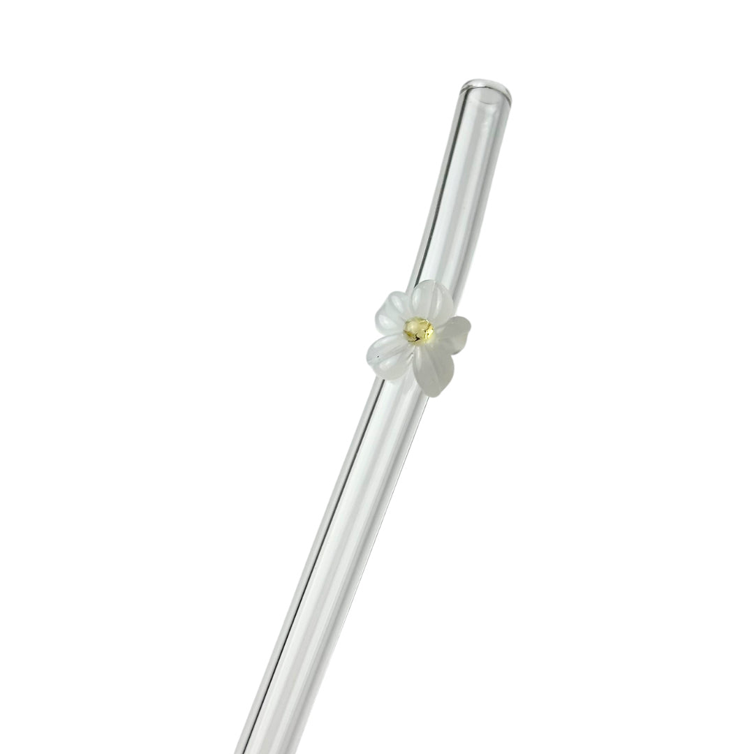 Glass Charm Straw