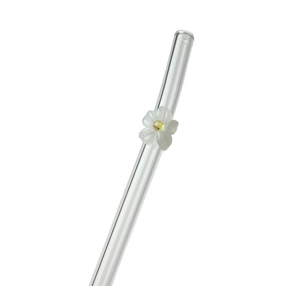 Glass Charm Straw