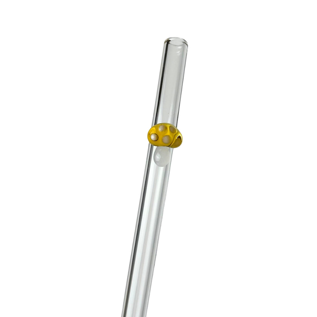 Glass Charm Straw