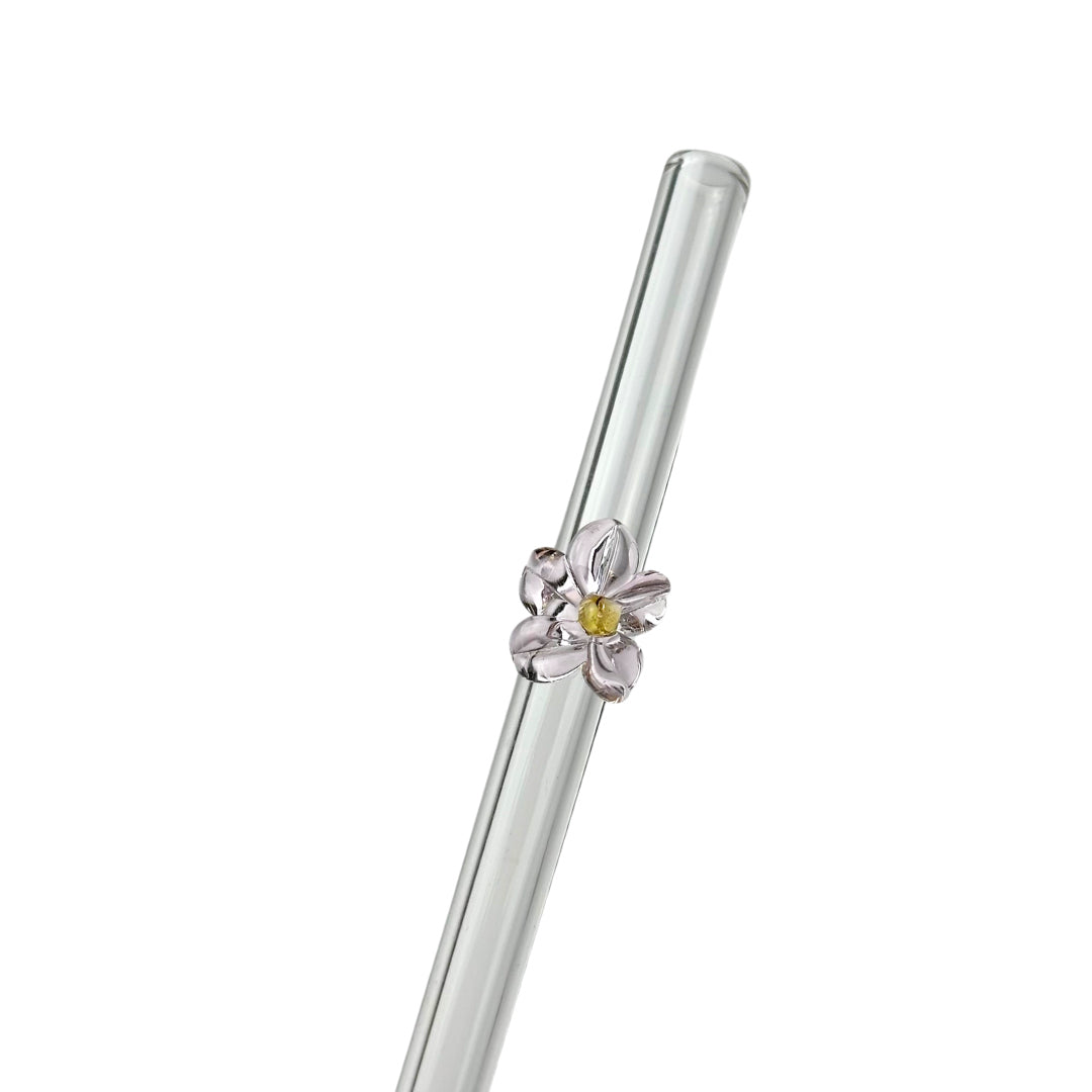 Glass Charm Straw