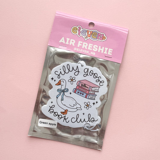 Silly Goose Book Club Air Freshie Green Apple
