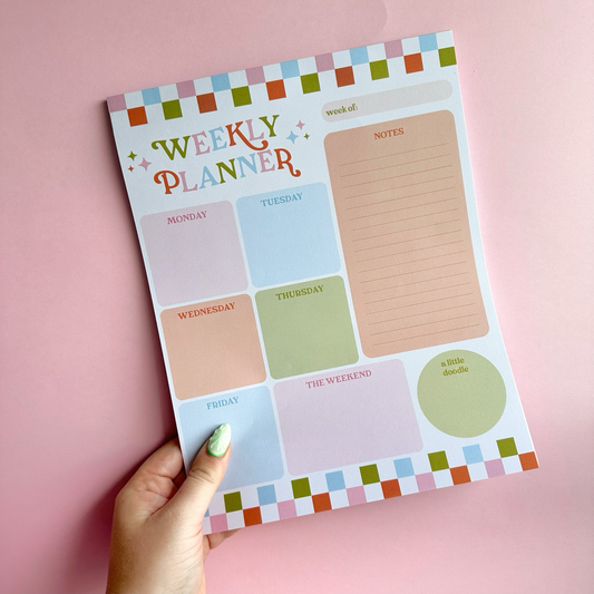 Pastel Weekly Planner Notepad
